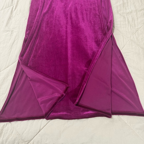 Taylor Velvet Pink Slip Dress with Elegant Draped Neck Women’s Size 16 - Picture 3 of 10